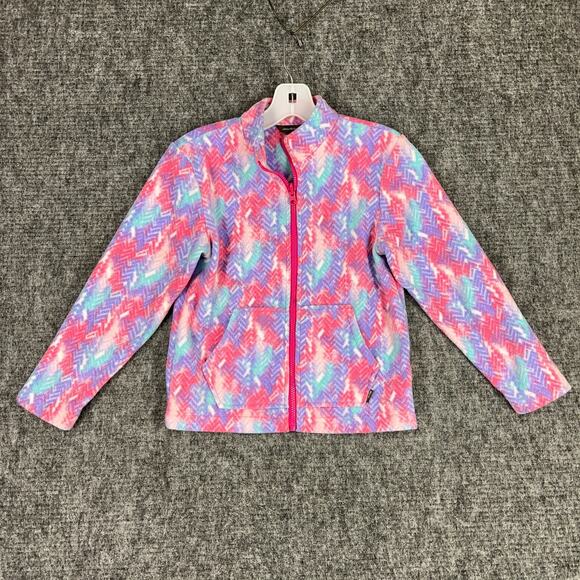 Eddie Bauer Girls Lone Peak Fleece Jacket‎ Insert Small 7-8 Magenta Full-zip - Picture 1 of 9